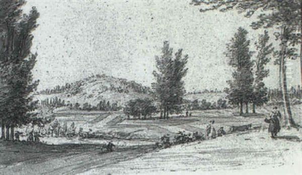Travellers In A Hilly Landscape - view 1