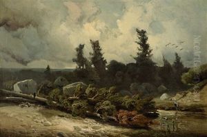 Landschaft Im Herbststurm Landschaft Im Herbststurm
