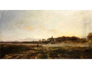 Die Munchner Theresienwiese Mit Der Bavaria Und Der Ruhmeshalle by Adolf Heinrich Lier