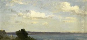 Wolken Uber Einem See (study) by Adolf Heinrich Lier