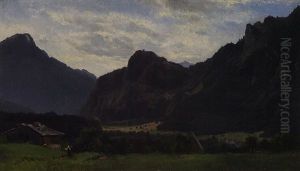 Landschaft Mit Gehoften by Adolf Heinrich Lier