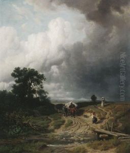 Aufziehendes Gewitter by Adolf Heinrich Lier