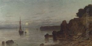 Sunset Over Scottish Coast by Adolf Heinrich Lier