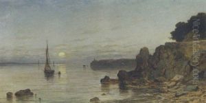 Kustenlandschaft Bei Abendstimmung