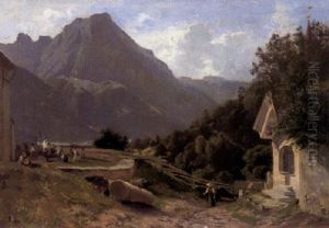 Motiv Bei Buglen In Der Schweiz by Adolf Heinrich Lier