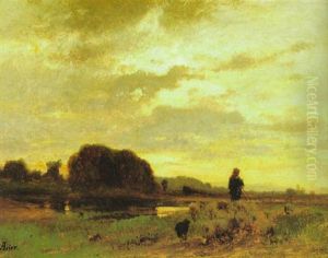 Abendstimmung (im Dachauer Moos?)
