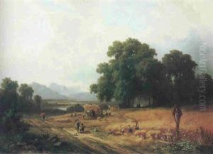 Erntewagen In Landschaft