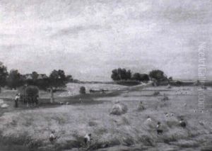 Heuernte Im Voralpenland by Adolf Heinrich Lier