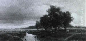 Weidelandschaft by Adolf Heinrich Lier