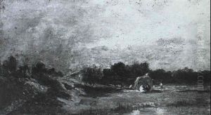 Heuernte Auf Einer Wiese by Adolf Heinrich Lier