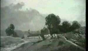 Heuernte In Vorgebirgslandscahft by Adolf Heinrich Lier