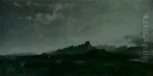 Voralpenlandschaft Mit Blick Auf Die Wendelsteingruppe by Adolf Heinrich Lier