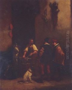 The Blacksmith by Josef Hendrik Hubert Lies