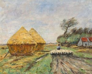 Landschaft Mit Heuschobern Landschaft Mit Heuschobern