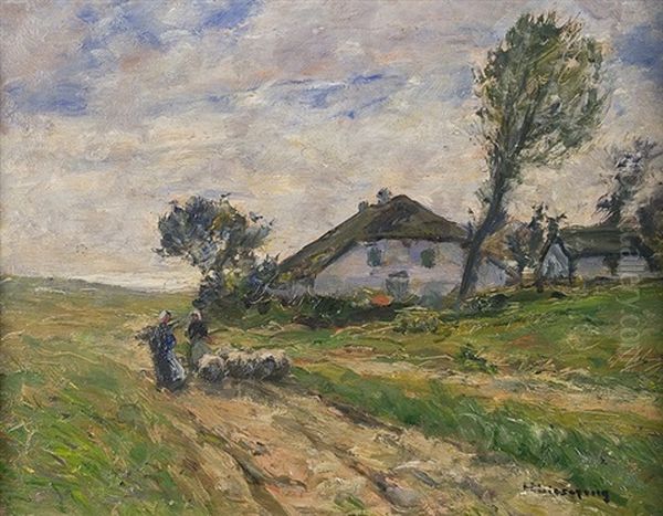 Small Cottage In A Stormy Landscape - view 1
