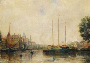 Im Hafen Einer Hollandischen Stadt