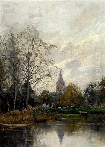 Weiher Mit Angler - view 1