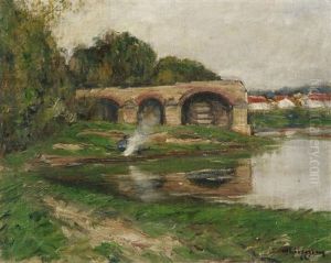 Sommerliche Fluslandschaft by Helmuth Liesegang