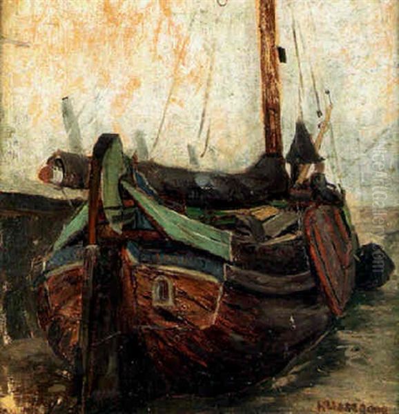 Study Of A Fishing Smack, The Adriana At Anchor - view 1