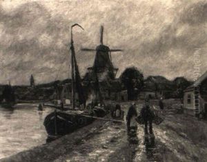 Ein Kleiner Fischereihafen In Holland