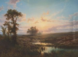 Sunlit Landscape by Cornelis Lieste