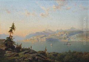 A Mountain Lake by Cornelis Lieste