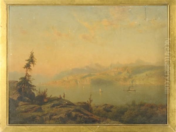 Travelers Resting By The River - view 1