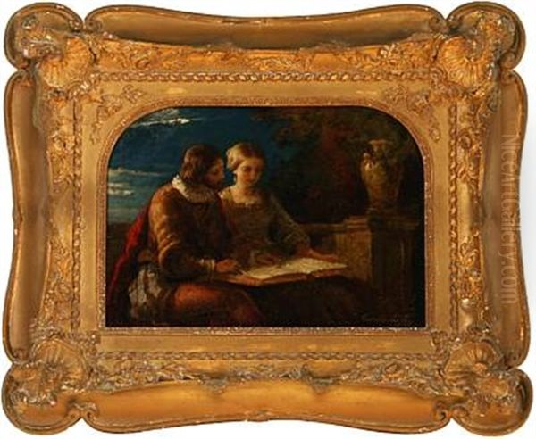 A Young Renaissance Couple Reading - view 1