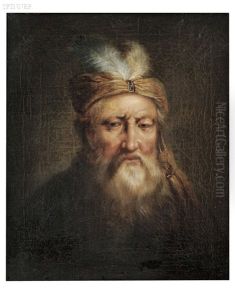 Portrait Of A Gentleman In A Turban by Jan Andreas Lievens the Younger