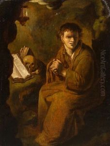 Portraits Of Monks (a Pair Of Works) by Jan Lievens
