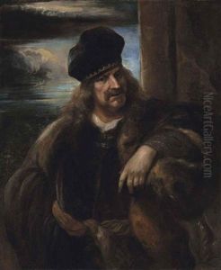 Portrait Of A Man, Half-length, In A Fur Coat And A Velvet Cap, An Extensive Landscape Beyond Portrait Of A Man, Half-length, In A Fur Coat And A Velvet Cap, An Extensive Landscape Beyond
