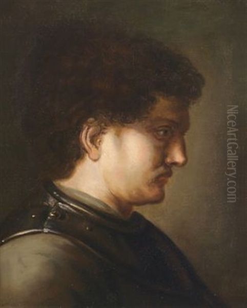 Ein Gerusteter Mann Im Profil Nach Rechts - view 1