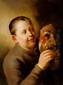A Boy With A Mask by Jan Lievens