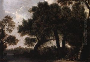River Landscape With A Traveller Asleep Beneath A Tree by Jan Lievens