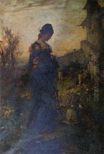 In The Churchyard by Alexander von Liezen-Mayer