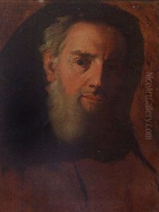 Portrait Sketch Of A Male Saint Wearing A Monk's Habit