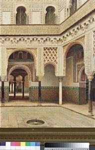 Orientalist Scene Of A Palatial Courtyard
