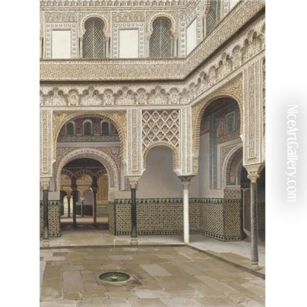 Fuente En Un Patio Moro (fountain In A Moorish Courtyard) - view 1