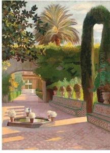 Evening In The Garden by Fernando Liger Hidalgo