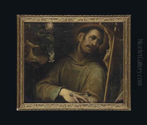 Saint Francis Adoring The Cross, With The Stigmatisation Of Saint Francis Beyond - view 1