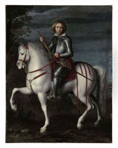 An Equestrian Portrait Of Saint Louis Of France (louis Ix)