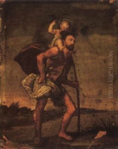 Saint Christopher Carrying The Christ Child