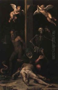 An Allegory Of The Redemption: The Virgin Watching Over The Dead Christ by Jacopo Ligozzi