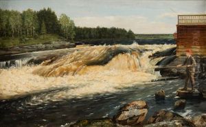 Koivukoski Falls by Arvid Liljelund