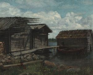 Boat Houses by Arvid Liljelund
