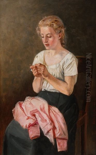 Sewing Girl - view 1
