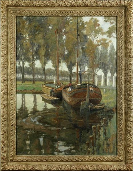 Barges At Sluys, Holland - view 1