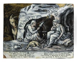 Limoges, After Leonard Limosin, By Edme Samson (1810-1891), The Story Of Psyche by Leonard Limosin