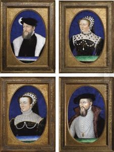 Anne De Montmorency (1493-1567) Catherine De Medicis (1519-1589) Elisabeth De Valois (1545-1568) Jacques De Thiennes by Leonard Limosin