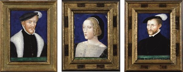 Louis De Chandio (1480-1532) Femme Au Collier De Perles Henri D'albret, Roi De Navarre (1503-1555) - view 1